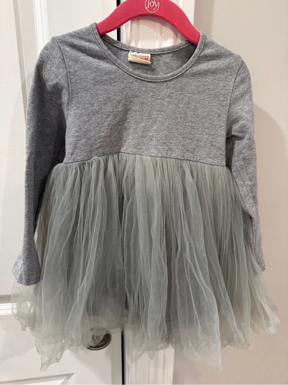 Dudu Cream Boutique Long Sleeve Tutu Dress (24/36months)